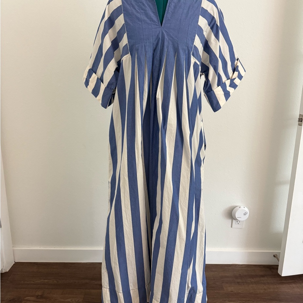 Everlane Navy and White Striped Dress